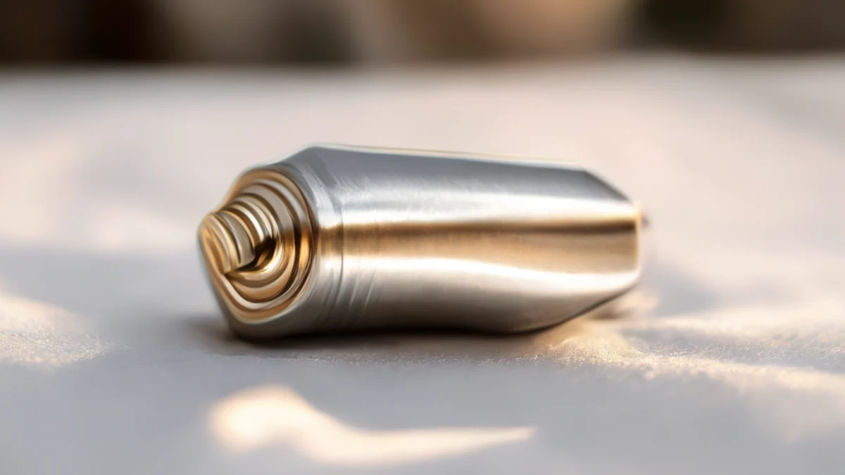 Titanium bolt, hex, bright silver, textured, on white sheet, golden hour, shallow focus, photorealistic, high detail